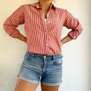 Coral Seaside Button Down